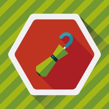 şemsiye uzun gölge düz simgesi