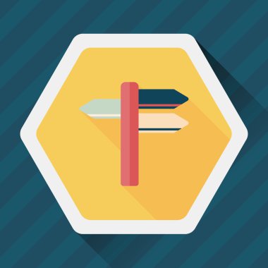 uzun gölge tabelasını düz simgesi