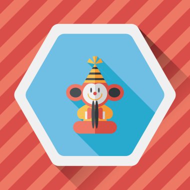 Uzun Gölge, eps10 ile maymun oyuncak düz simgesi