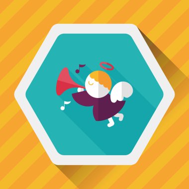 Uzun Gölge, eps10 melek düz simgesi