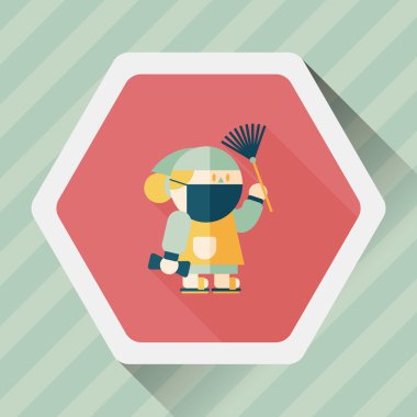 Çin yeni yılı uzun gölge, eps10, ne zaman çene düz simgesiyle