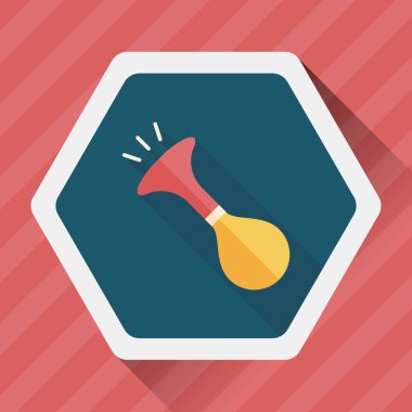 Uzun Gölge, eps10 ile parti boynuz düz simgesi