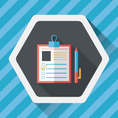 düz pano simge uzun gölge ile