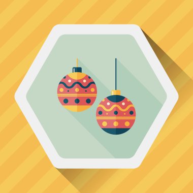 Uzun Gölge, eps10 ile Noel top düz simgesi