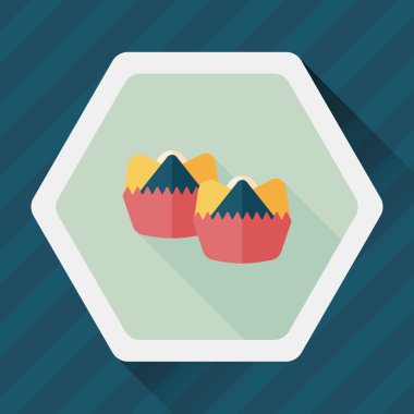 Çin yeni yılı düz uzun gölge, eps10, Çinli Buhar simgesi