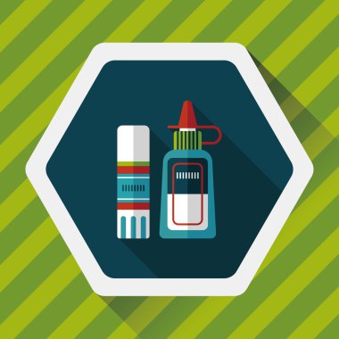 Uzun Gölge, eps10 ile tutkal düz simgesi