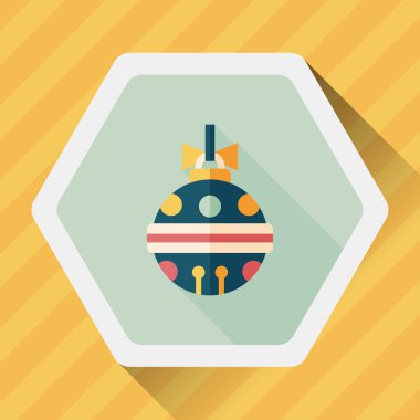 Uzun Gölge, eps10 ile Noel top düz simgesi