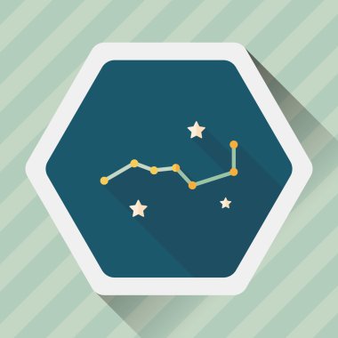 Uzun Gölge, eps10 ile alan Kepçe düz simgesi