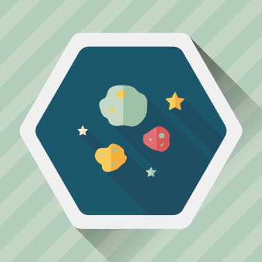 Uzun Gölge, eps10 ile alan göktaşı düz simgesi