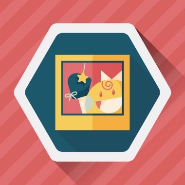 Uzun Gölge, eps10 ile yeni doğan fotoğraf düz simgesi