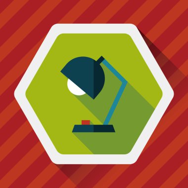 Uzun Gölge, eps10 ile masa lambası düz simgesi