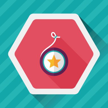 Yo yo simgesi ile uzun gölge, eps 10 daire