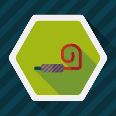 Uzun Gölge, eps10 ile parti boynuz düz simgesi