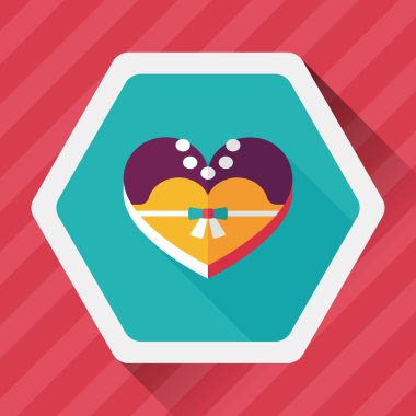 Gelin gelinlik kutu kurabiye uzun düz simgesiyle sh şeklinde