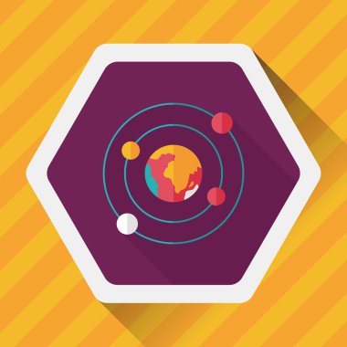 Uzun Gölge, eps10 ile alan gezegen düz simgesi