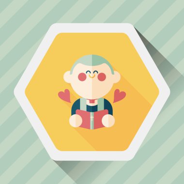 Düğün papazı uzun gölgeli düz ikon, bölüm 10, başkanlık ediyor. 