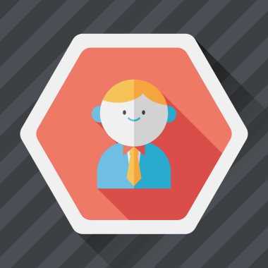 Uzun Gölge, eps10 ile işadamı düz simgesi