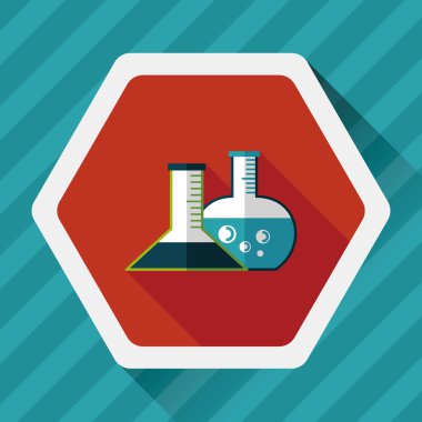 uzun gölge ile tüp düz simgesi