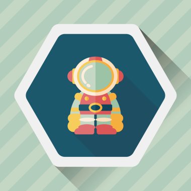 Uzun Gölge, eps10 ile uzay astronot düz simgesi