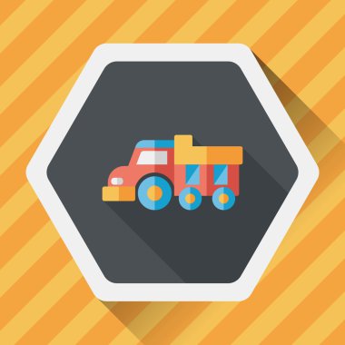 damperli kamyon uzun gölge, eps10 düz simgesi