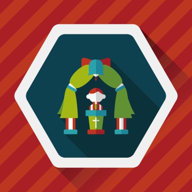 düğün töreni uzun gölge, eps10 düz simgesiyle