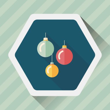 Uzun Gölge, eps10 ile Noel top düz simgesi