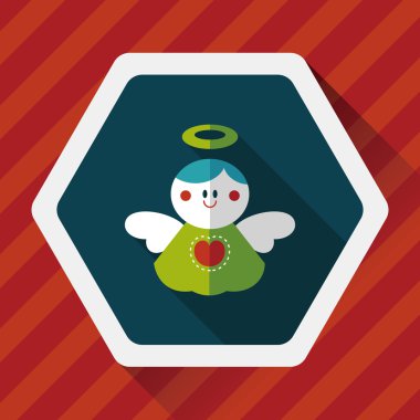 Angel uzun gölge, eps 10 düz simgesi