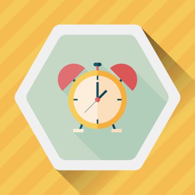 Uzun Gölge, eps10 çalar saat düz simgesi