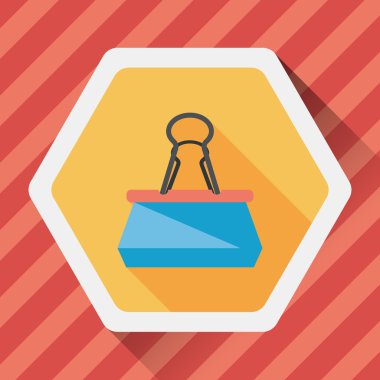 düz siyah ataş simgesi ile uzun gölge, eps10