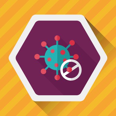 uzun gölge ile virüs düz simgesi