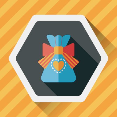 Uzun Gölge, eps10 hediye düz simgesi