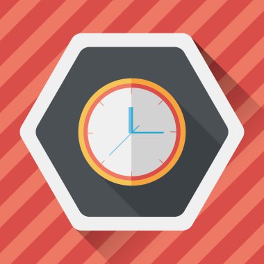 Uzun Gölge, eps10 ile saat düz simgesi