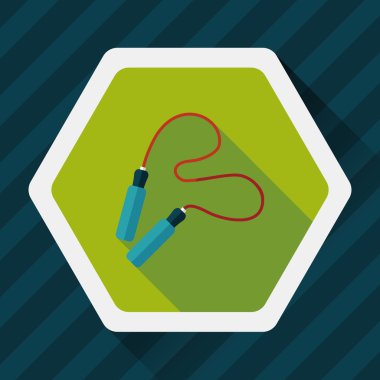 atlama ipi uzun gölge düz simgesiyle