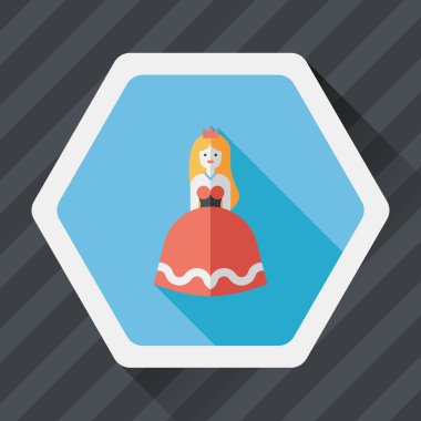 uzun gölge ile Prenses düz simgesi