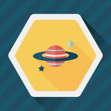 Uzun Gölge, eps10 ile alan gezegen düz simgesi