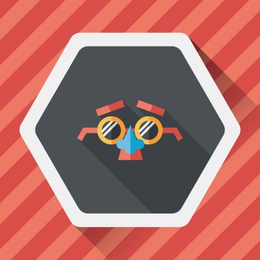 Uzun Gölge, eps10 ile parti maskesi düz simgesi