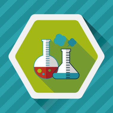 uzun gölge ile tüp düz simgesi