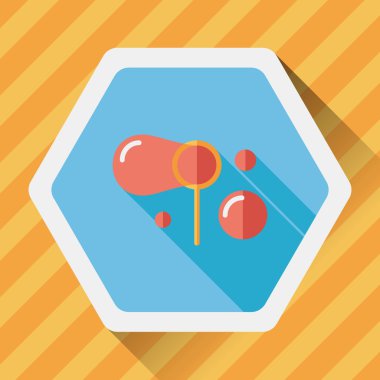 Uzun Gölge, eps10 ile baloncuklar düz simgesi