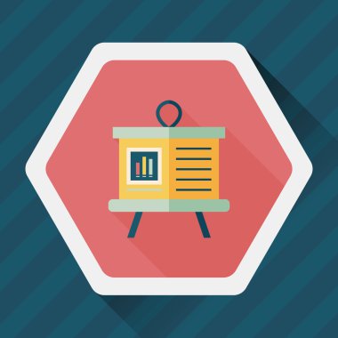 Uzun Gölge, eps10 tahta düz simgesi