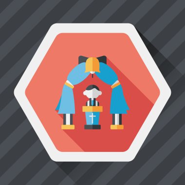 düğün töreni uzun gölge, eps10 düz simgesiyle