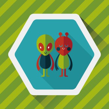 Uzun Gölge, eps10 ile alan yabancı dostluk düz simgesi