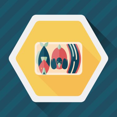 Çin yeni yılı uzun gölge, eps10, ibadet teklif ile düz simgesi