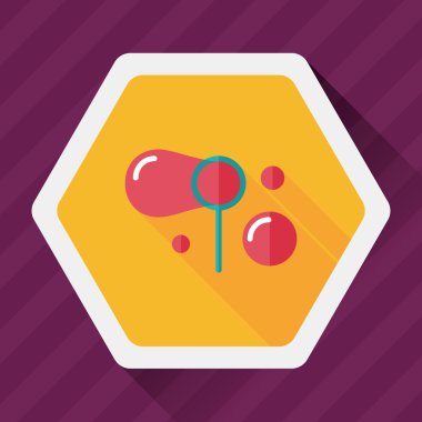 Uzun Gölge, eps10 ile baloncuklar düz simgesi