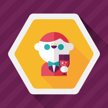 Düğün damat uzun gölge, eps10 düz simgesiyle