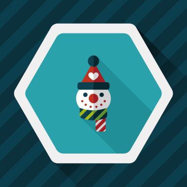 kardan adam düz simgesi ile uzun gölge, eps10