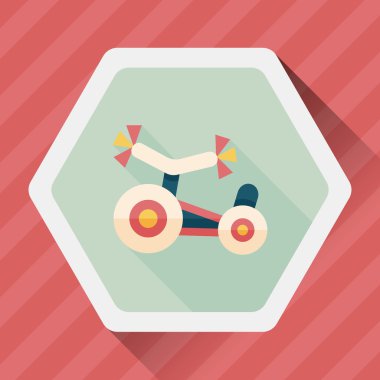 Uzun Gölge, eps10 ile çocuklar bisiklet daha düz simgesi