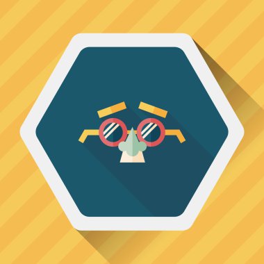 Uzun Gölge, eps10 ile parti maskesi düz simgesi