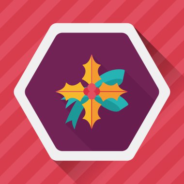 Atatürk çiçeği uzun gölge, eps10 düz simgesi