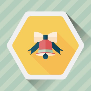 Uzun Gölge, eps10 ile Noel bell düz simgesi