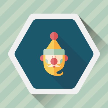 Noel Baba uzun gölge, eps10 düz simgesi